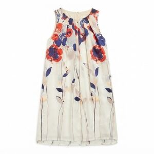 Isabella Sinclair for Anthropologie Silk Watercolor Floral Dress Sz 2